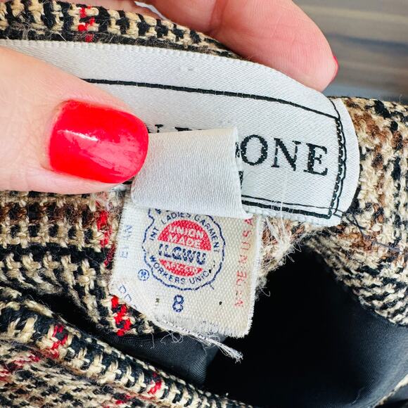 Vintage Evan-Picone Made in USA Plaid Pleated Skirt with Pockets Size 8 - Picture 4 of 8